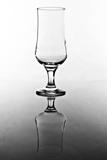 empty transparently glass in black and white