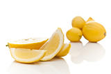 sliced ripe lemon