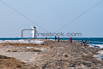 windmill on the seashore  