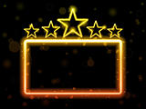 Star Neon Movie Sign With Copyspace