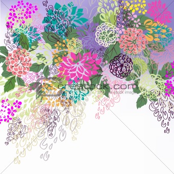 Floral background white