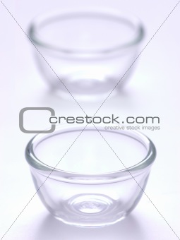 pair of glass bowls