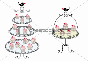 cute cupcakes, vector
