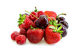 various types of red fruit fresh