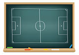 soccer field on the blackboard