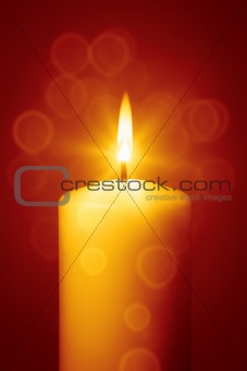 red christmas candle