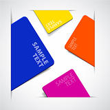 Set of vector colorful paper cards