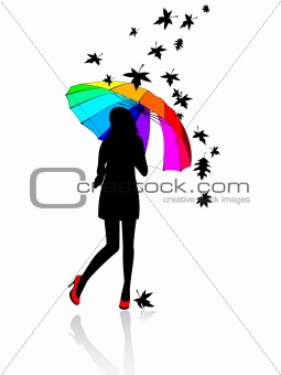 girl under an umbrella