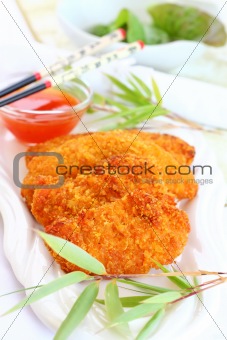 Fried chili chicken breast