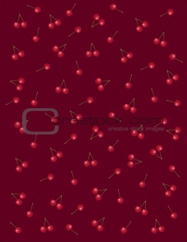 red cherry background