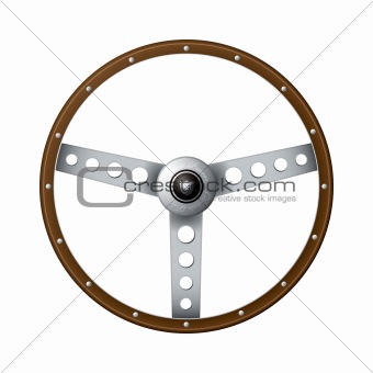 Old fashioned steering wheel