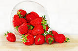 Appetizing red strawberries