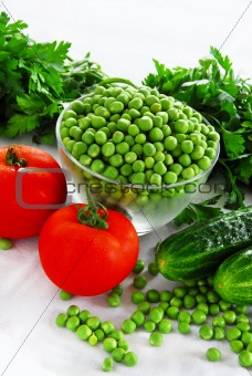 Appetizing fresh vegetables