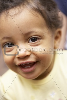 Portrait Of Baby Girl Smiling