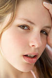 Portrait Of Teenage Girl Looking Frustrated