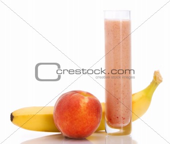 Banana with peach smoothie