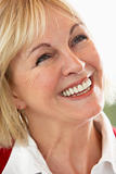 Middle Aged Woman Smiling Cheerfully