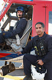Portrait of pilot and paramedic by Medevac