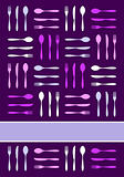 Cutlery vector invitation background