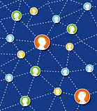 Social network connection diagram.
