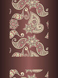vector frame for your text on  seamless hand drawn paisley 