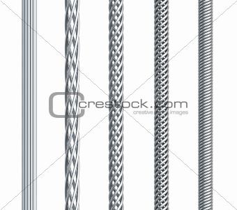 set of seamless steel cable