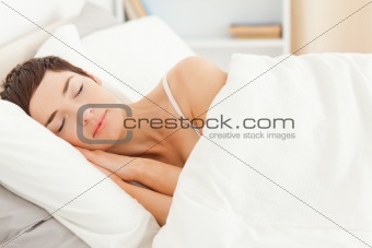 Charming woman sleeping