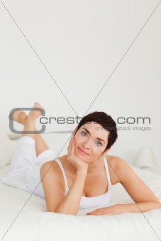 Portrait of a charming woman posing
