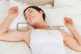 Serene woman sleeping
