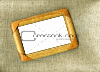 wooden frame on canvas 