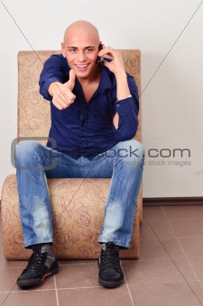 Young man with cell phone