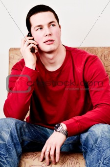 Young man with cell phone