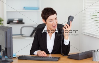 Upset secretary calling