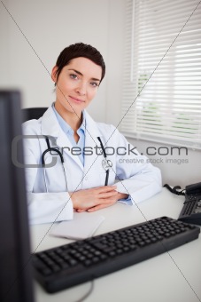 Portrait of a doctor looking at the camera
