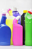 collection of various cleaning products portrait