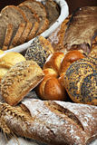 various types of backed bread