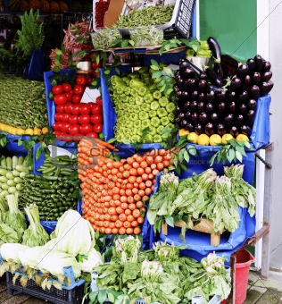 Vegetable Stall at Greengrocer