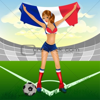France girl soccer fan