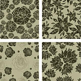 Seamless grunge floral pattern 