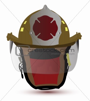 fireman helmet illustration design over a white background