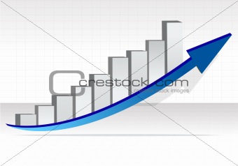 Business graph. Business success illustration design