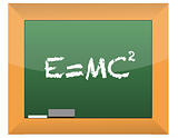 Science.Written formula on blackboard illustration design
