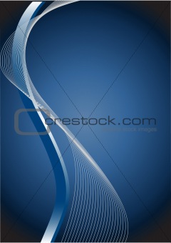 Abstract blue background with waves illustration design