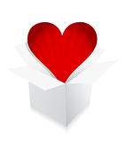 love box heart concept illustration design over white
