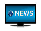 illustration of TV showing NEWS on screen illustration design