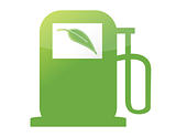 green gas pump illustration design over a white background