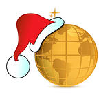 Santa gold globe