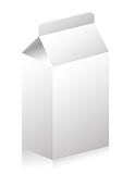 Blank paper carton for milk or fruit juice illustration