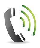 ringing phone illustration design over a white background