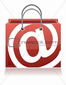 E-Commerce Concept shopping bag illustration design